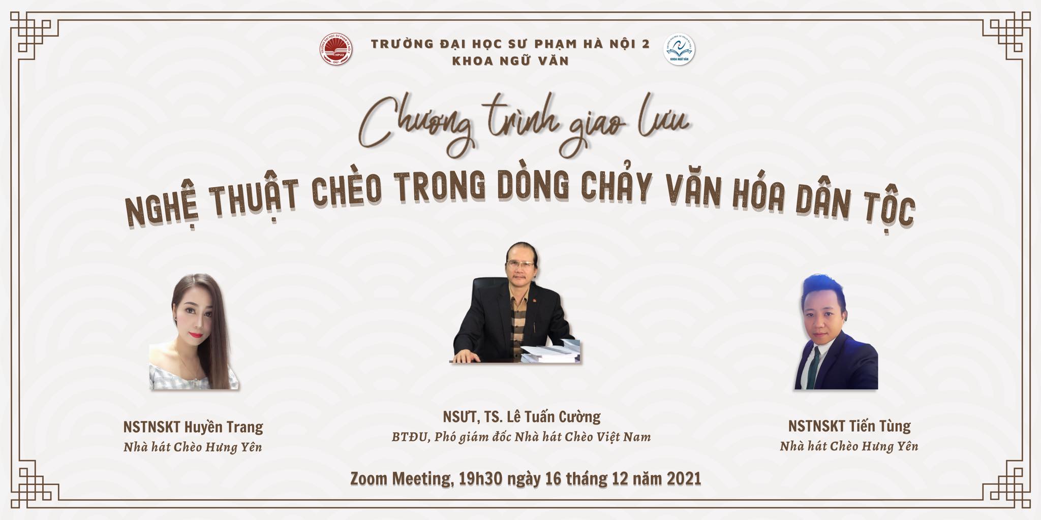 CHƯƠNG TRÌNH TRẢI NGHIỆM: NGHỆ THUẬT CHÈO TRONG DÒNG CHẢY VĂN HOÁ DÂN TỘC