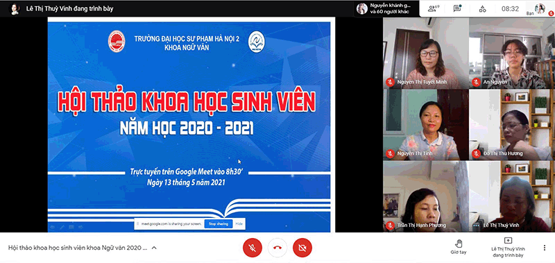 LẦN THỨ 2 TRỰC TUYẾN HỘI THẢO KHOA HỌC SINH VIÊN KHOA NGỮ VĂN NĂM HỌC 2020 - 2021